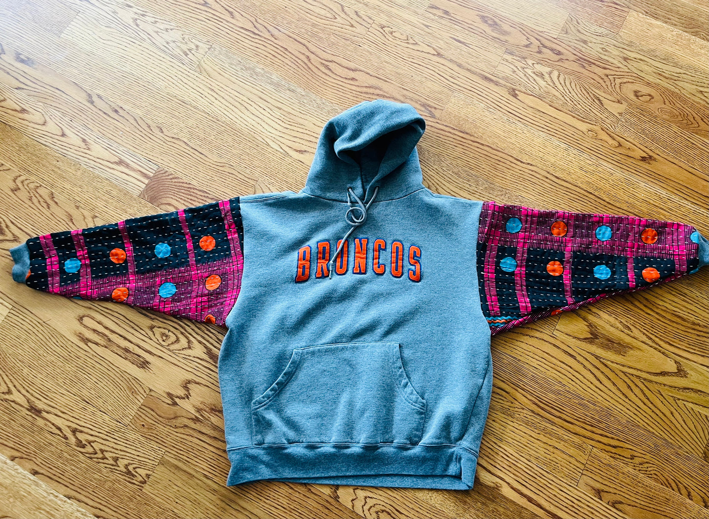 B. Upcycled hoodie mens med/large