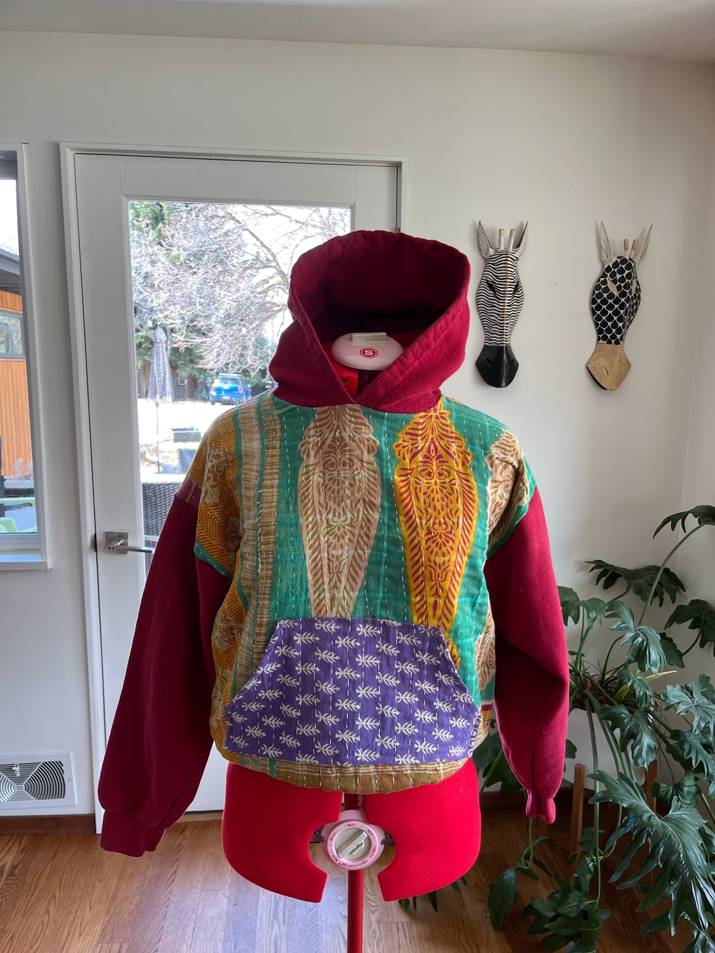 A. Upcycled hoodie women’s small