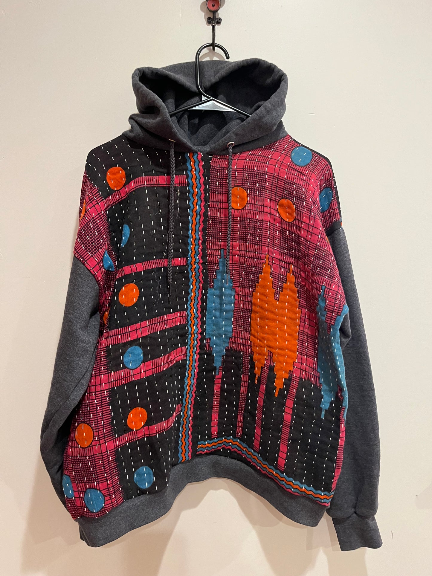 A. Upcycled hoodie mens med/large