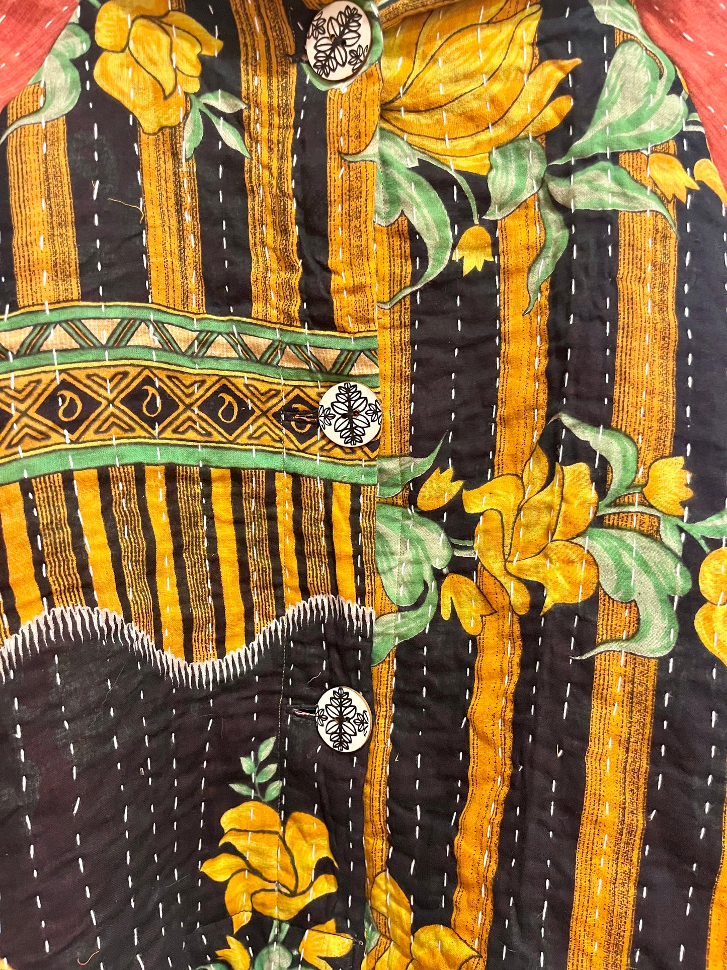B. Upcycled kantha jacket