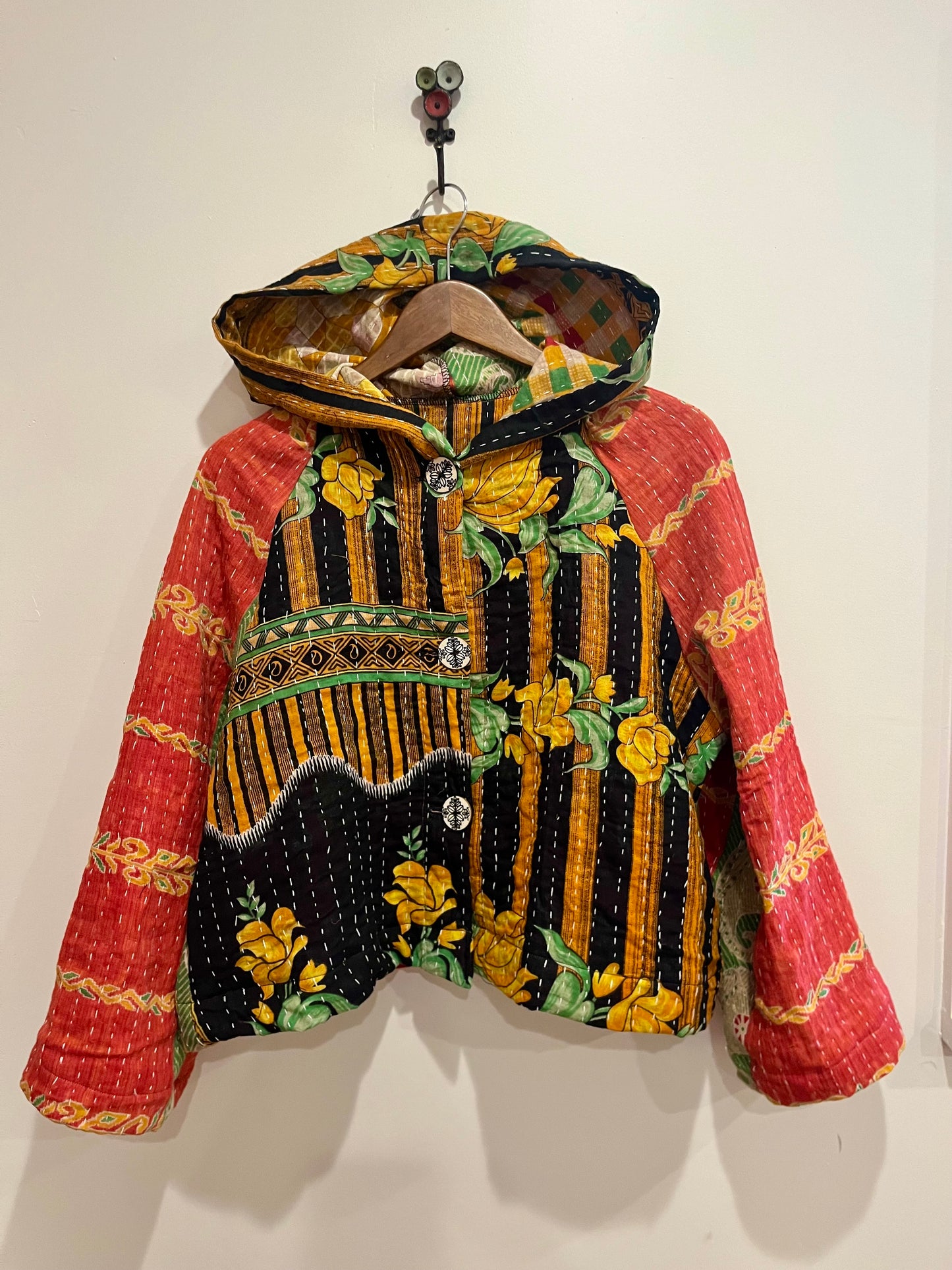 B. Upcycled kantha jacket