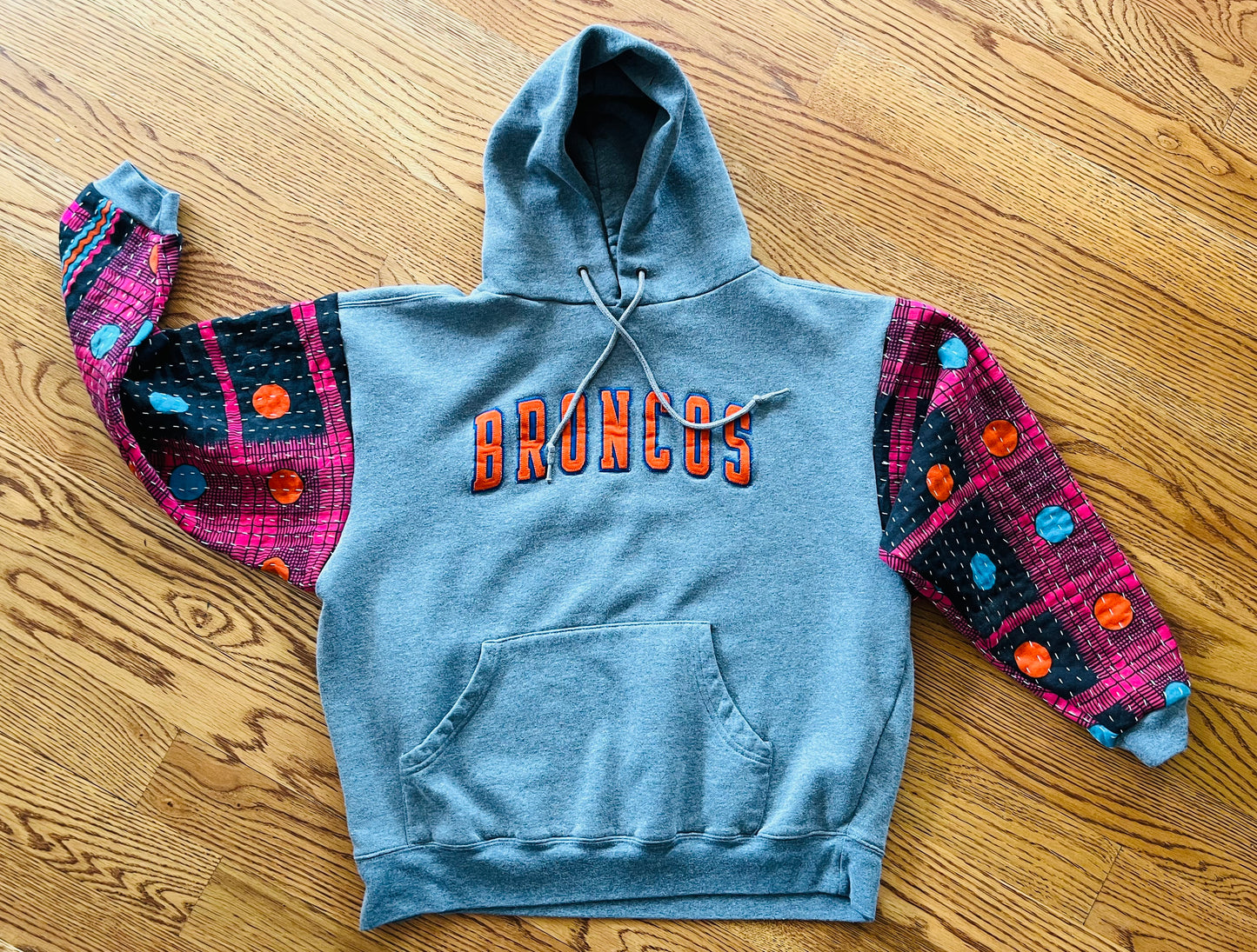 B. Upcycled hoodie mens med/large