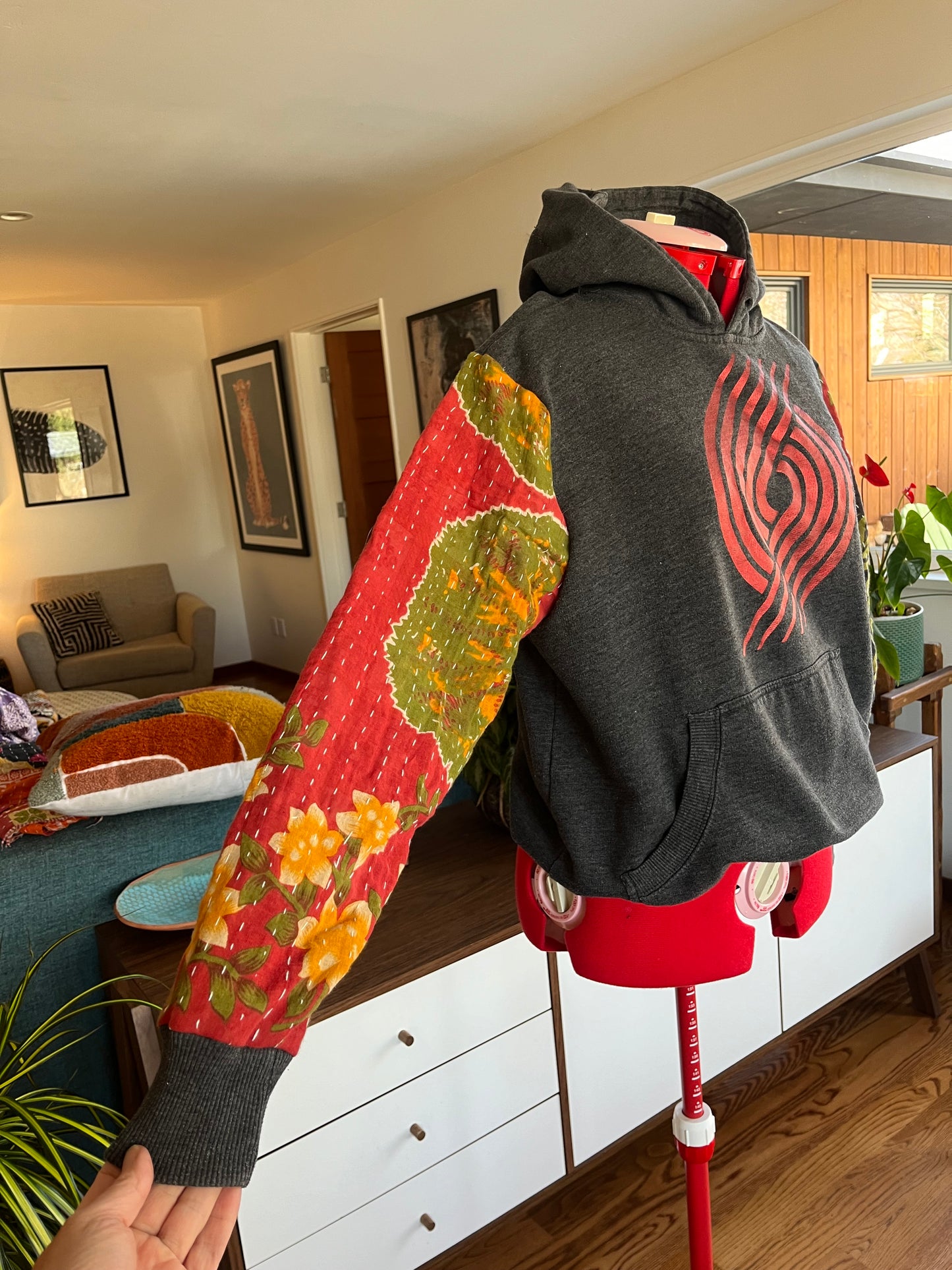 C. Upcycled hoodie mens small/medium