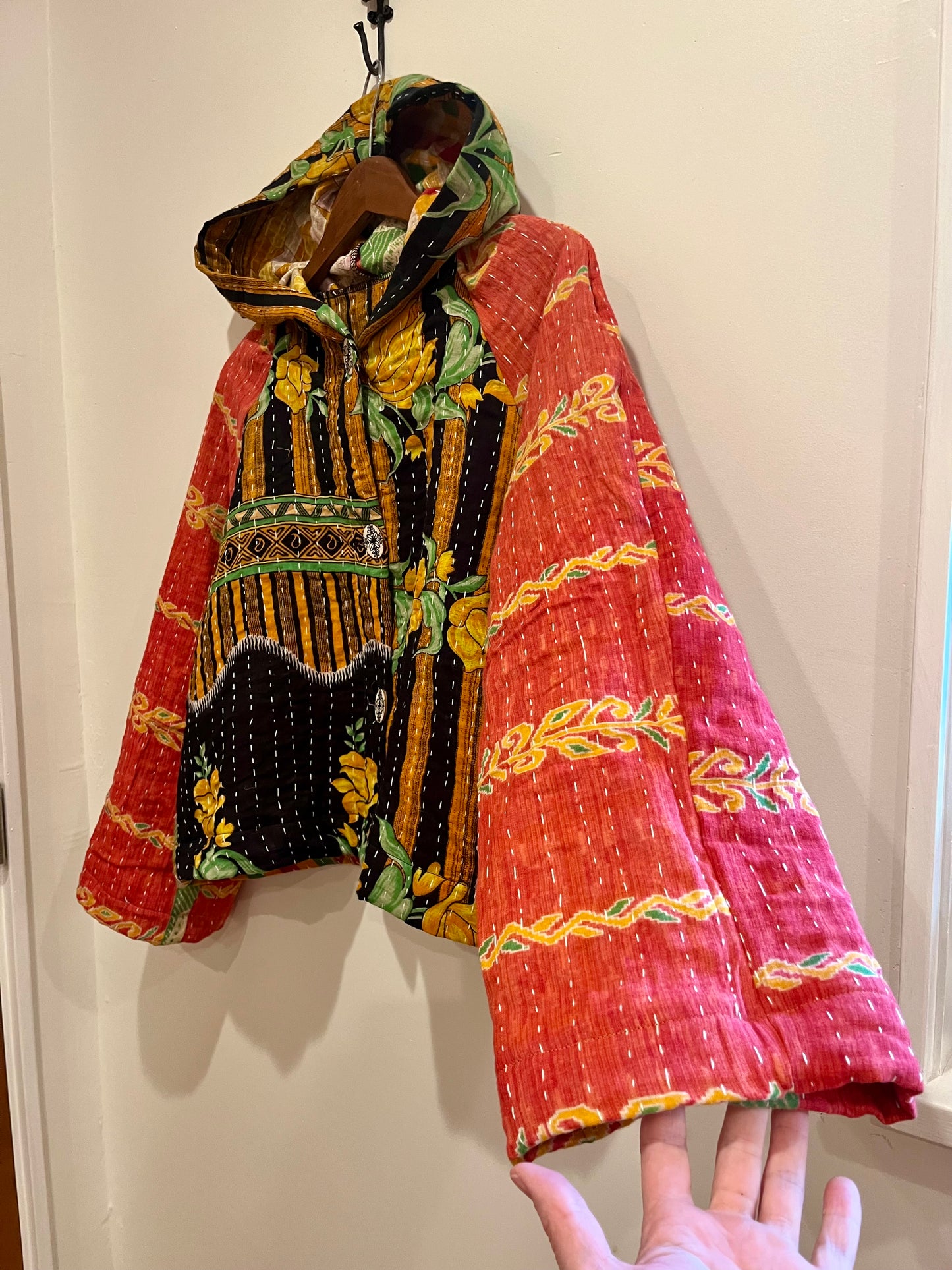 B. Upcycled kantha jacket