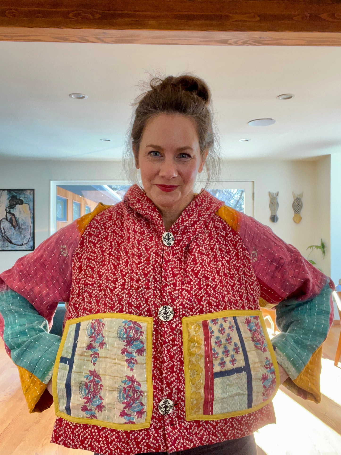 A. Upcycled Kantha Jacket