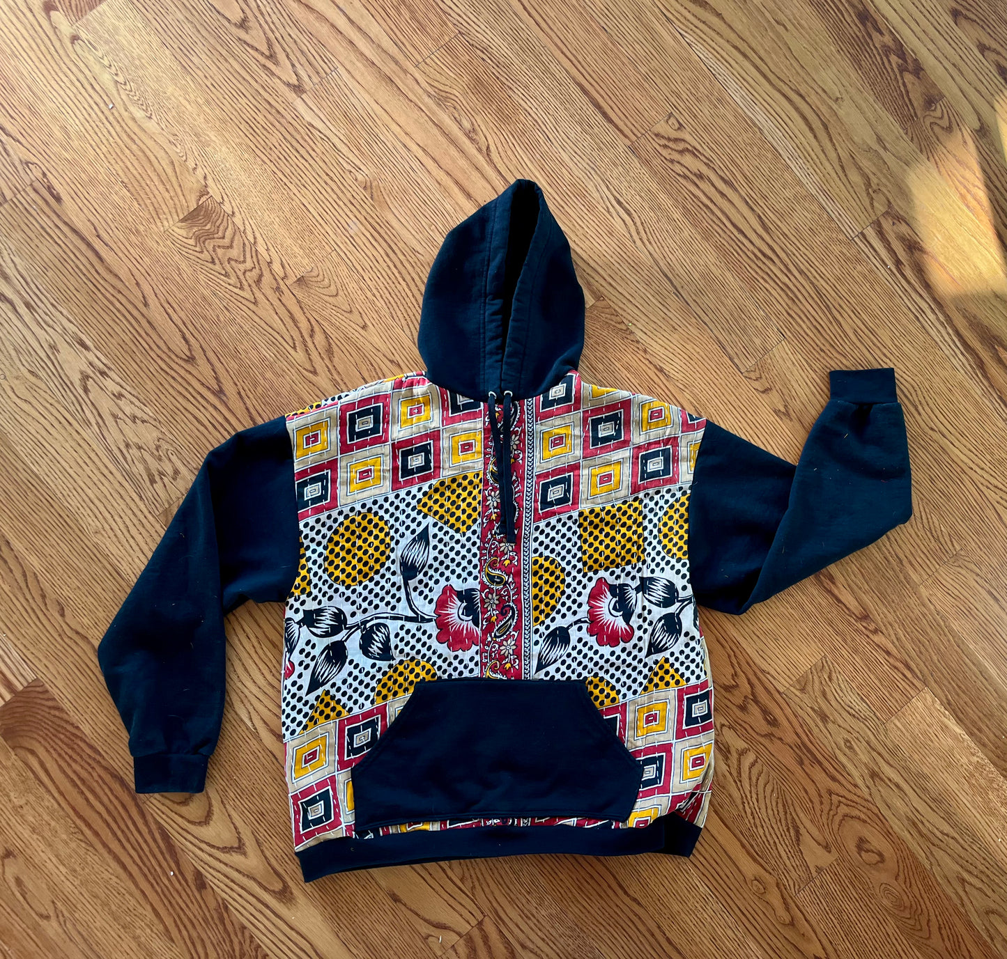 A. Upcycled large hoodie