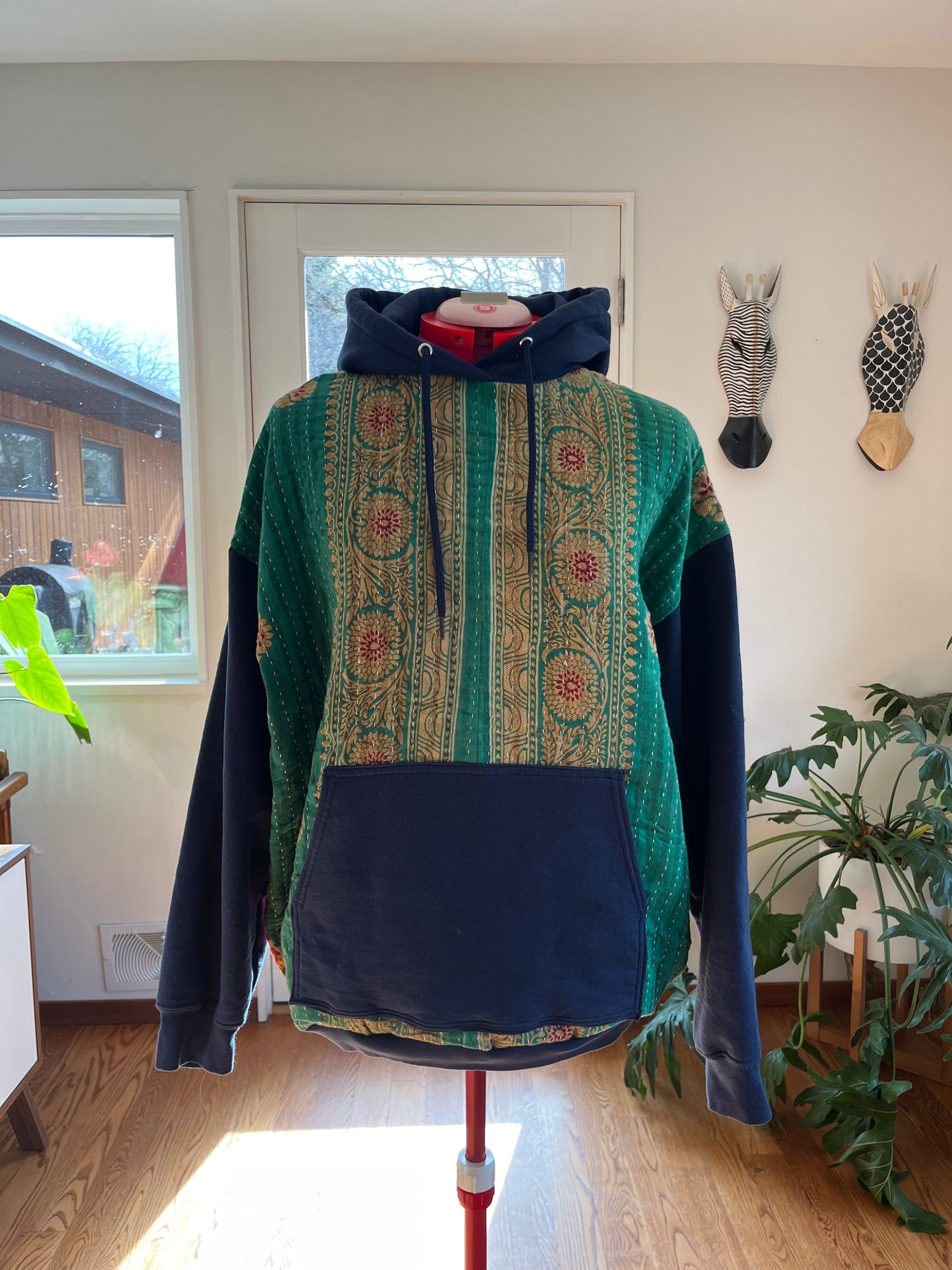 A. Upcycled men’s large hoodie
